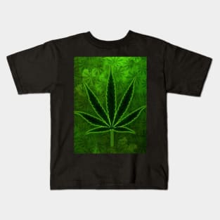 Cannabis leaf art Kids T-Shirt